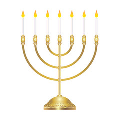 Menorah made of gold