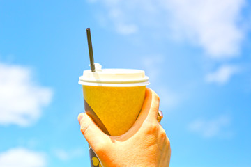 Cup of coffee in hand 