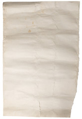 old paper texture isolated on white background