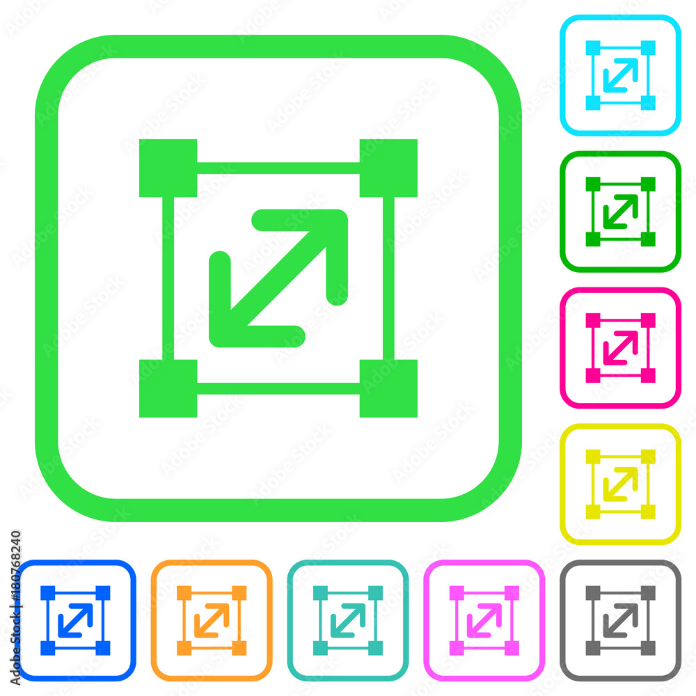 Poster resize element vivid colored flat icons icons
