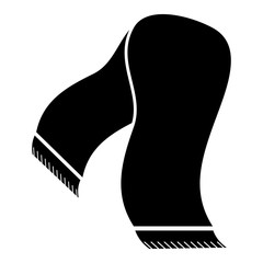 Woolen scarf silhouette