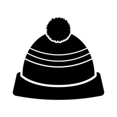 Winter hat silhouette