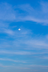 moon and blue sky