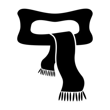 recommend clip art: Woolen scarf silhouette