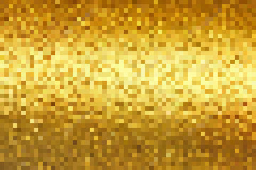 Золотой, яркий пиксельный фон для Вашего дизайна. Векторная иллюстрация.