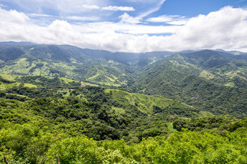 Fototapeta na wymiar Incredible landscape - Monteverde region - Costa Rica