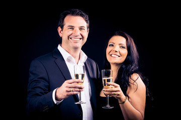 Couple Enjoying New Year's Eve