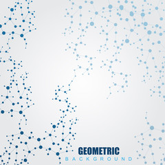 Structure molecule and communication. Dna, atom, neurons. Scientific concept for your design. Connected lines with dots. Medical, technology, chemistry, science background. Vector illustration.