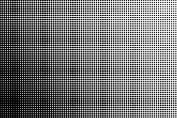 Abstract futuristic halftone pattern. Comic background. Dotted backdrop with circles, dots, point sall scale Black and white color