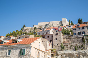Obraz premium Panorama der Stadt Sibenik, Dalmatien, Kroatien