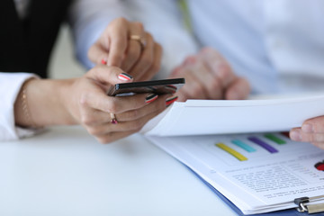 Business in the office smartphone