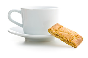 Sweet apple cookies and coffee cup.