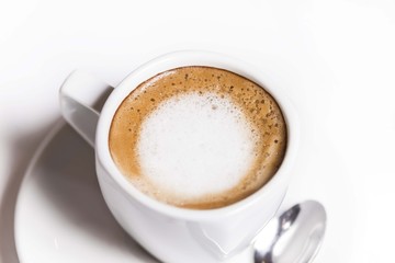 cup of coffee isolated on white