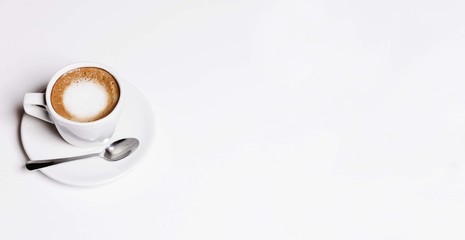 cup of coffee isolated on white