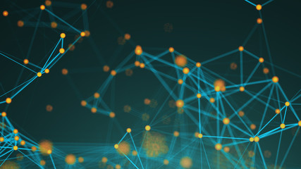 Abstract connection dots. Technology background. Digital illustration. Network concept 3d rendered