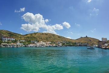 The Eastern shore of Balaklava Bay Sunny summer day