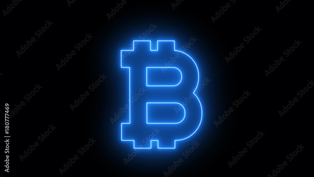 Poster abstract background with bitcoin sign. 3d rendering