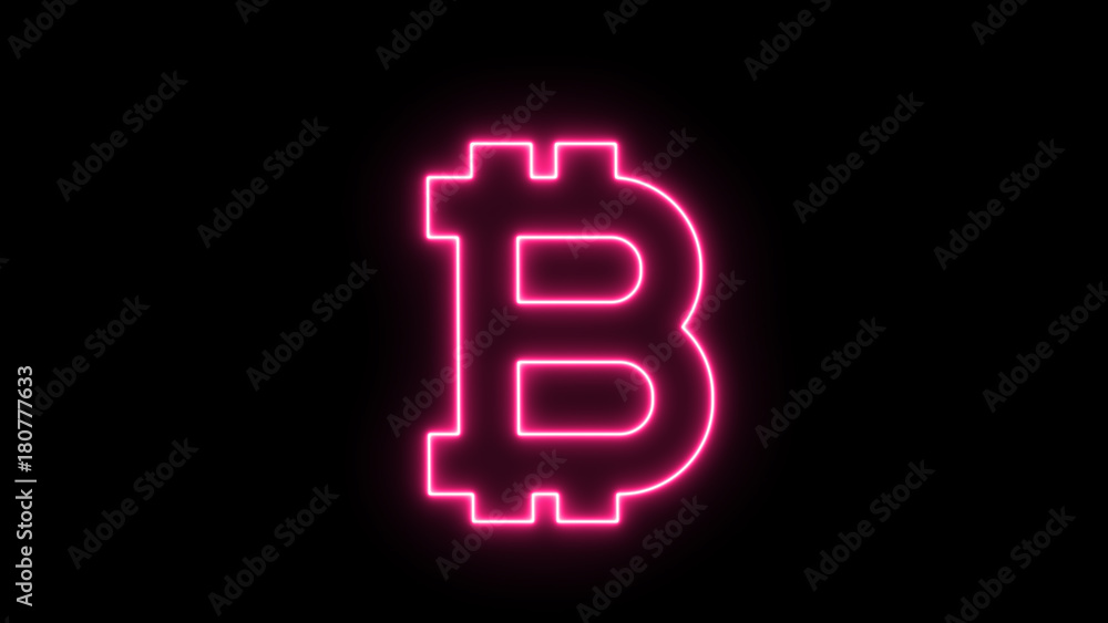 Poster abstract background with bitcoin sign. 3d rendering