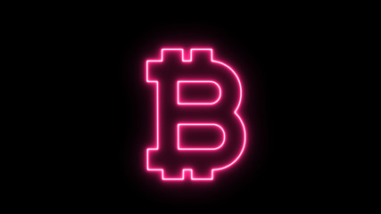 Abstract background with bitcoin sign. 3d rendering