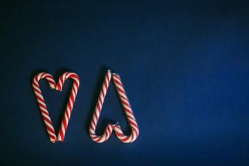  hearts in the form of sugar candies