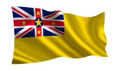 Niue flag. A series of 