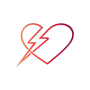 Heart + Thunder Logo Template
