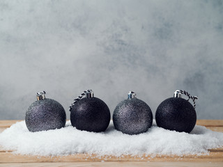 Christmas background with bauble decorations
