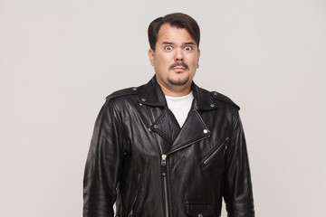 Just not this! Scary man looking at camera with big eyes.