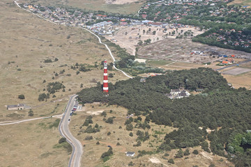 Vogelperspektive -Leuchtturm Ameland von oben 