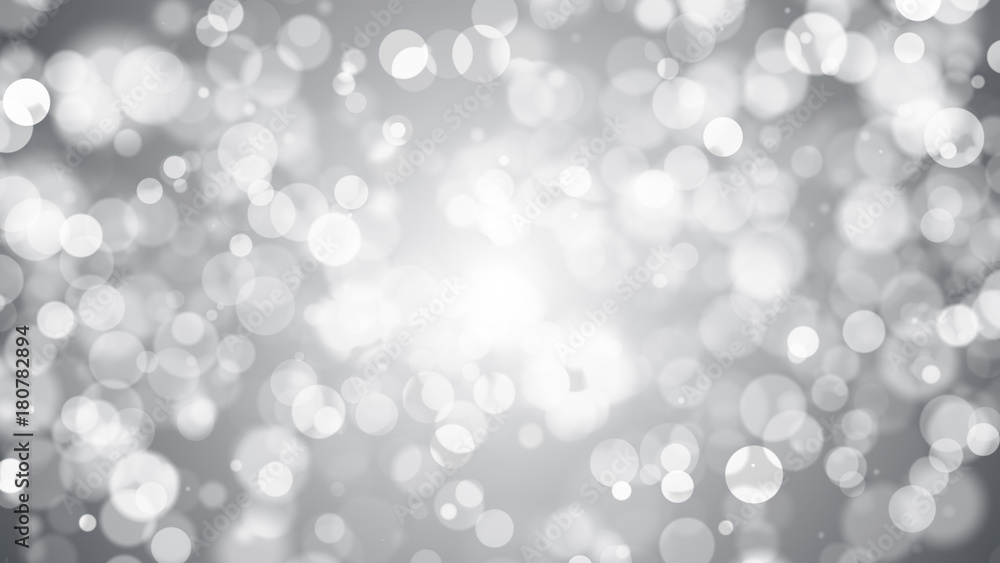 Aufkleber abstract background with silver bokeh. 3d rendering