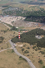 Vogelperspektive -Leuchtturm Ameland von oben 