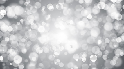 Abstract background with silver bokeh. 3d rendering