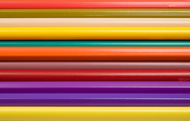 Abstract Color Crayons Viewed up Close