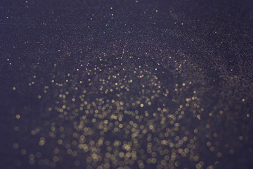 Defocused, gold glitter,  Christmas background