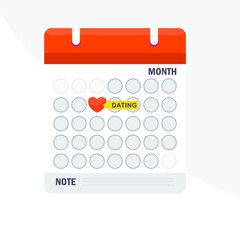 dating calendar concept