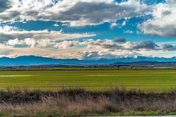 Fototapeta premium Countryside View with lovely sky