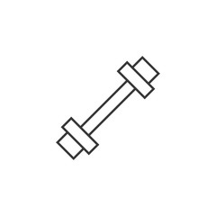 dumbbell line icon