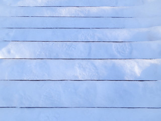Snow on the stairs