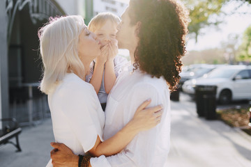 Fototapeta premium beautiful young family