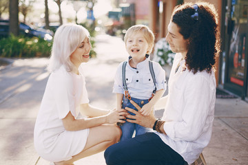 beautiful young family