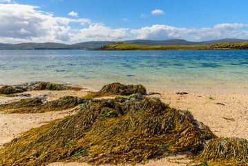 Scenic view of the Coral Beaches in Scotland