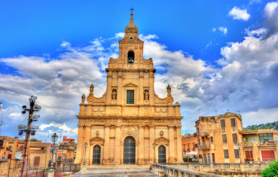 The Cathedral of Santa Maria delle Stelle in Comiso - Sicily, Italy