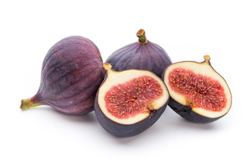 Fruits figs isolated on white background.