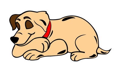 vector images of sleeping dogs