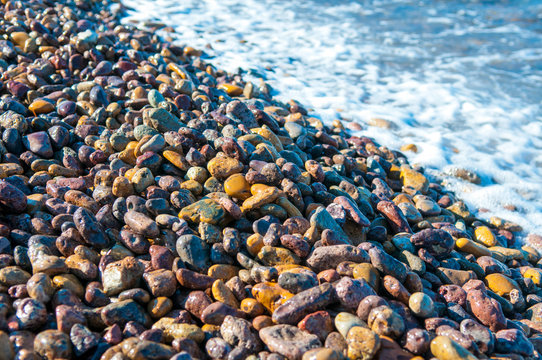 pubbles in the shore