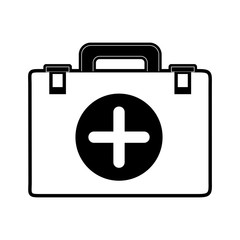 First aids suitcase icon vector illustration graphic design