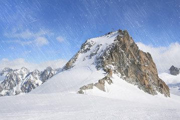 Fototapeta na wymiar Vallee Blanche glacier. Chamonix, France, Europe