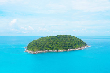 Fototapeta premium Landscape blue sea island beautiful in summer Phuket Thailand