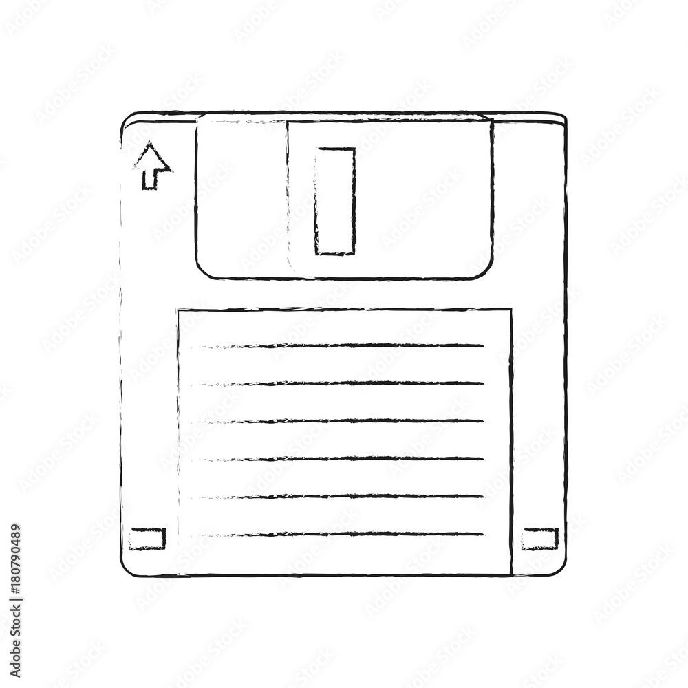 Poster old diskette database storage icon vector illustration graphic design