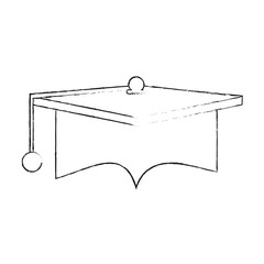 Graduation hat symbol icon vector illustration graphic design